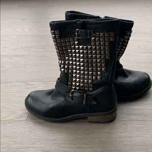 Black studded boots